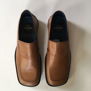 Bacco bucci men’s shoes leather loafers tan made in Italy size10